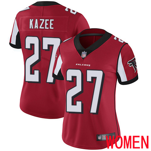 Atlanta Falcons Limited Red Women Damontae Kazee Home Jersey NFL Football #27 Vapor Untouchable->atlanta falcons->NFL Jersey